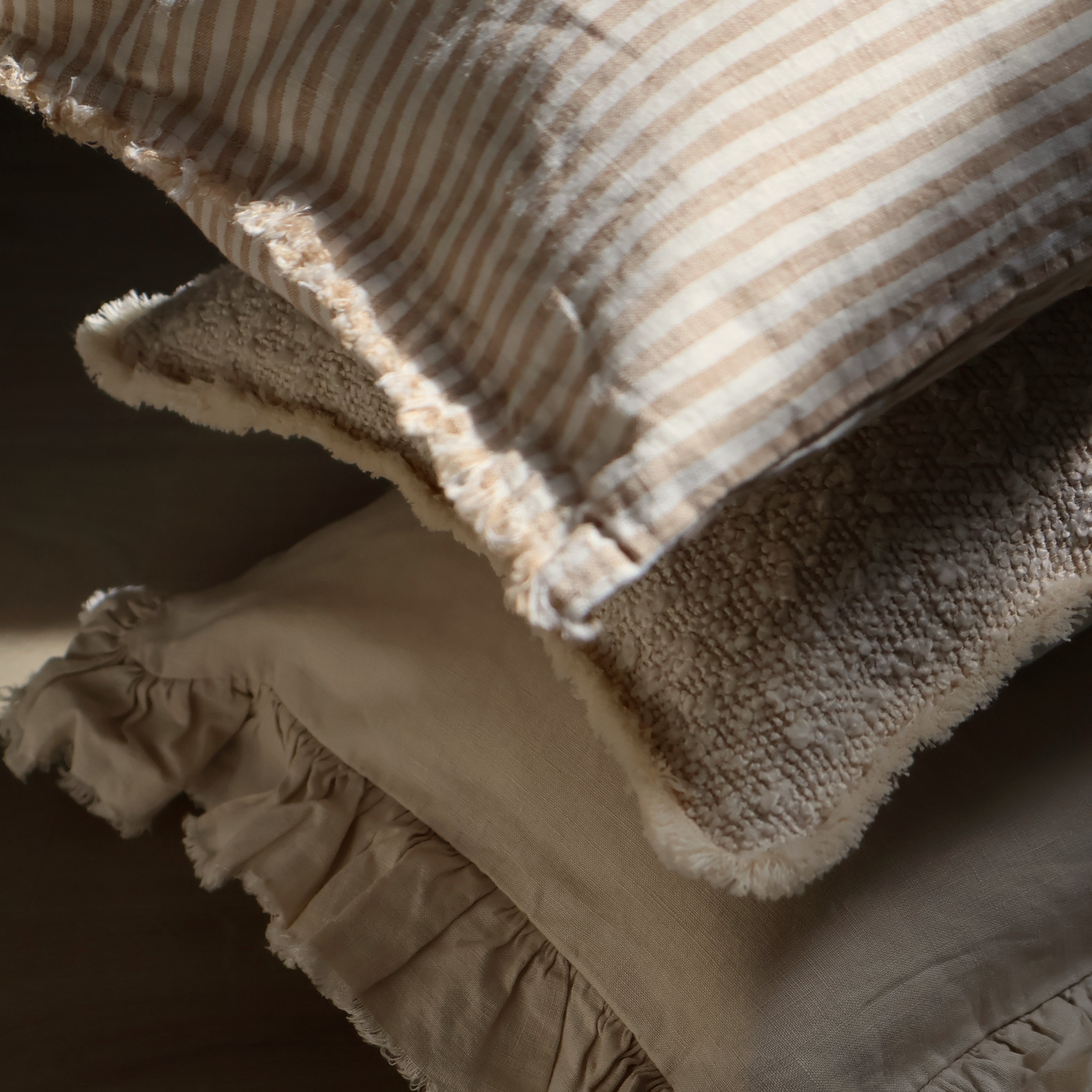 Cream Boucle Cushion