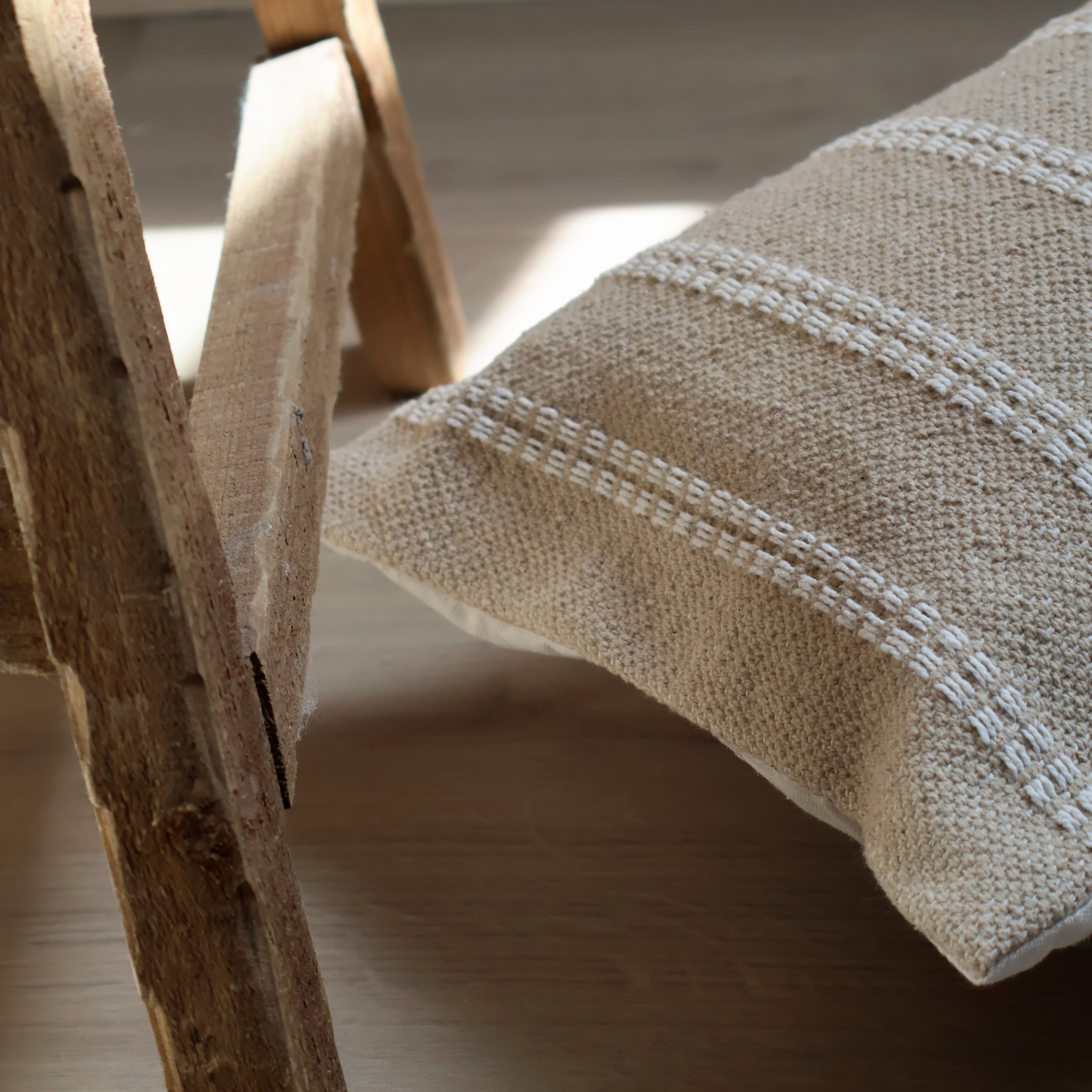 Beige Stripe Cushion