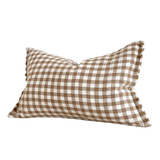 Camille Brown Gingham Cushion