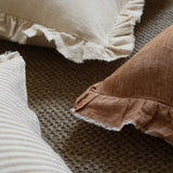 Celia Rust Ruffle Cushion