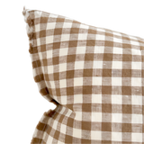 Camille Brown Gingham Cushion