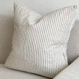 Camille Natural Stripe Linen Cushion