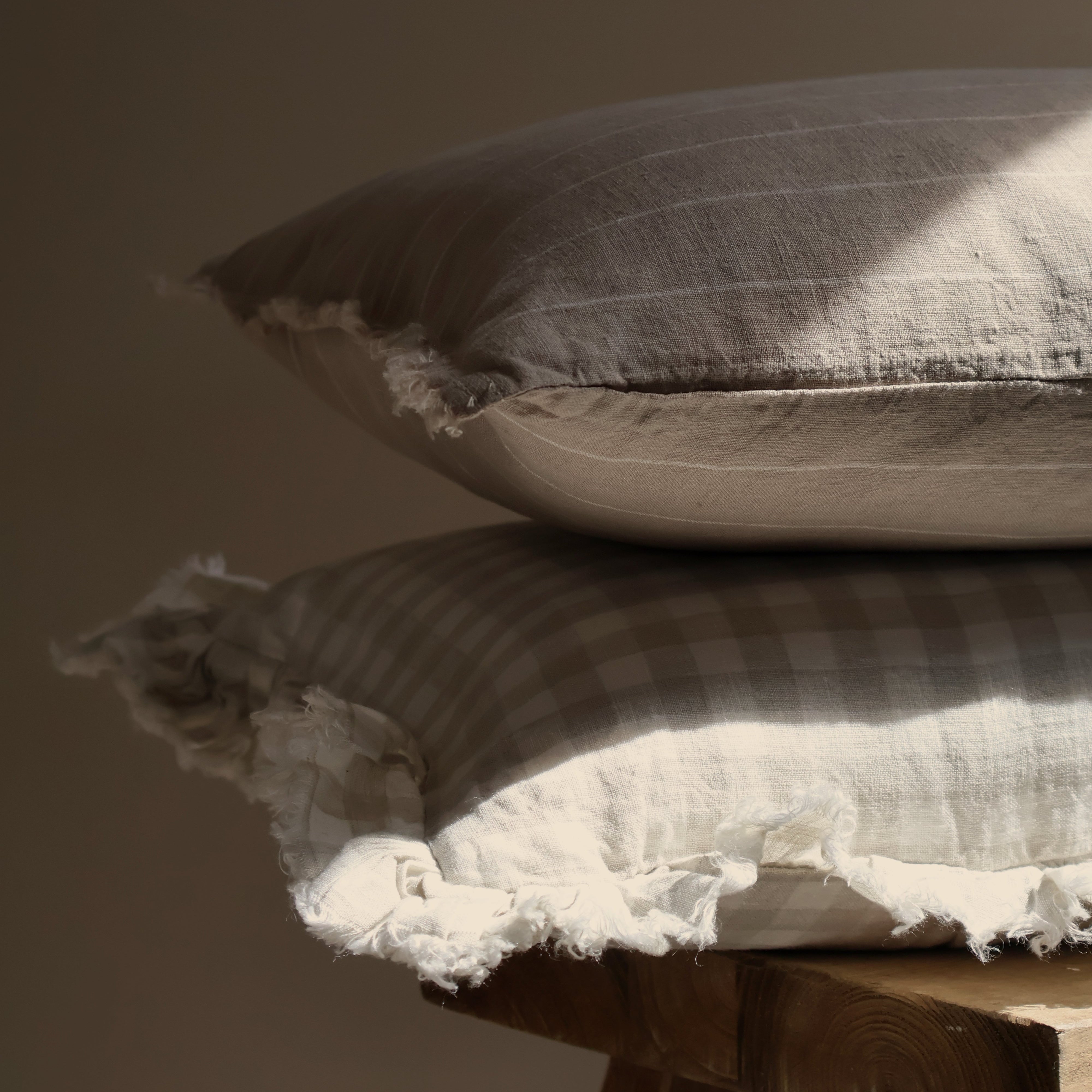 Camille Beige Stripe Cushion