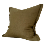 Camille Olive Green Linen Cushion