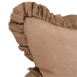 Celia Brown Ruffle Cushion