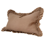 Celia Brown Ruffle Cushion