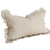 Celia Cream Ruffle Cushion