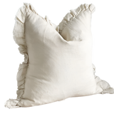 Celia Large Cream Ruffle Cushion