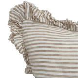 Celia Light Brown Stripe Cushion