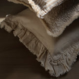 Cream Ruffle Cushion