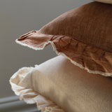 Rust Ruffle Cushion