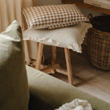 Camille Brown Gingham Cushion
