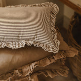 Celia Brown Ruffle Cushion