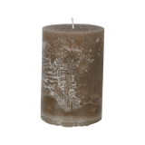 Large Olive Pillar Candle