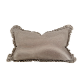 Raya Dark Brown Ruffle Cushion