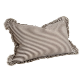 Raya Dark Brown Ruffle Cushion