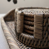 Rattan Coaster Set