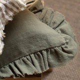 Olive Ruffle Cushion