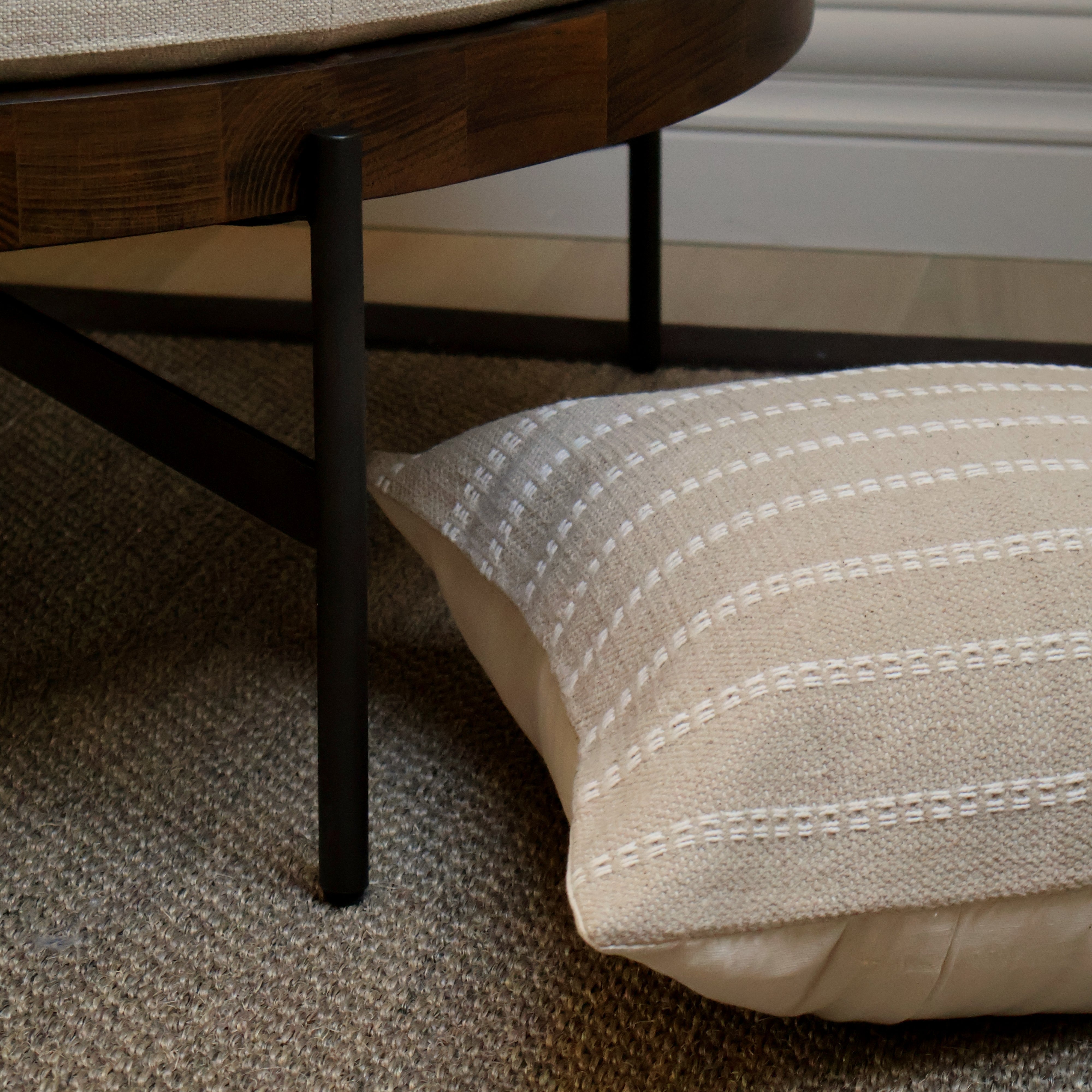Beige Stripe Cushion
