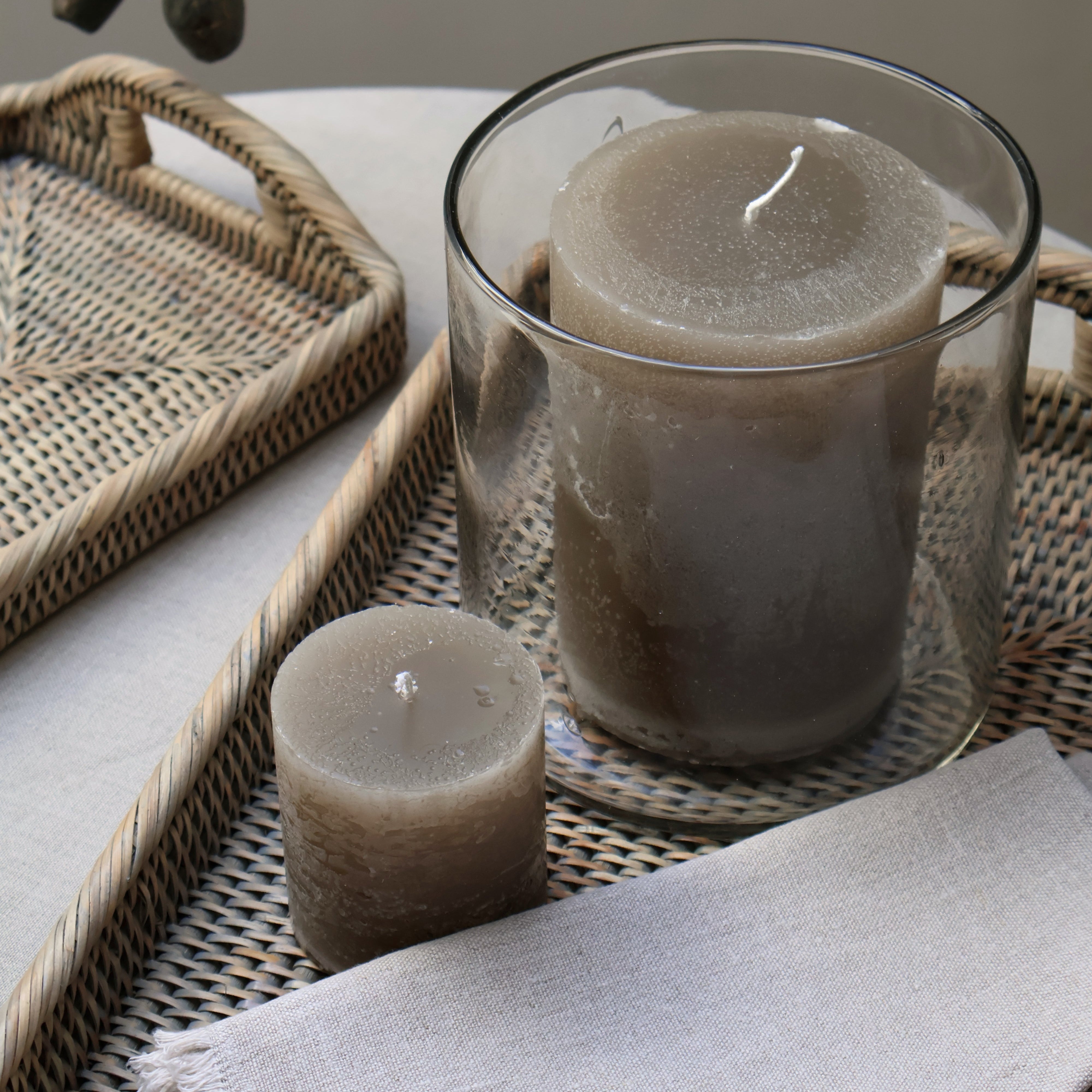 Olive Pillar Candle
