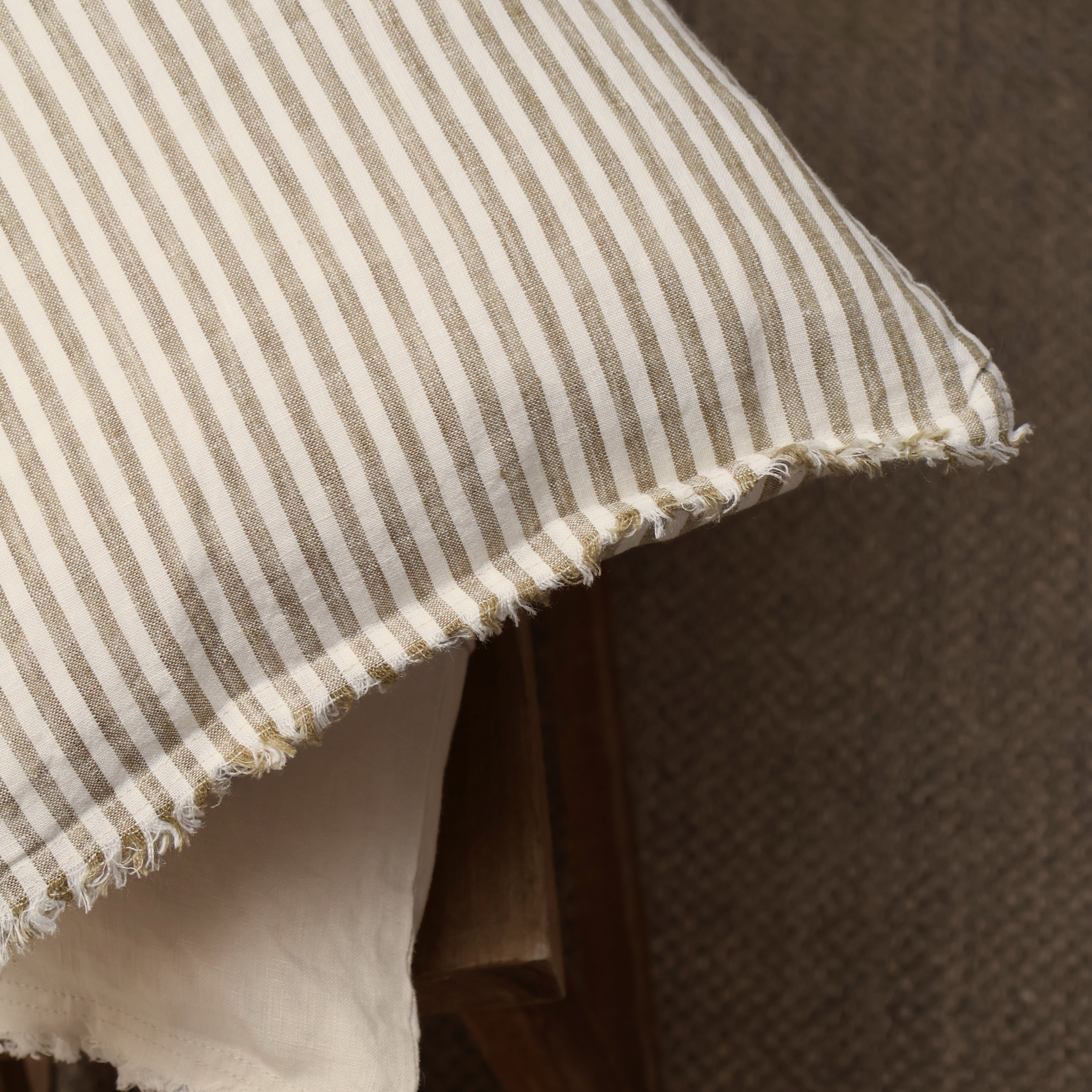 Stripe Olive Cushion