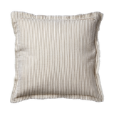 Thea White and Beige Stripe Cushion