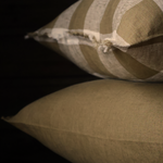 Camille Olive Green Linen Cushion