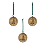 Antique Brass Baubles (Set of 3)