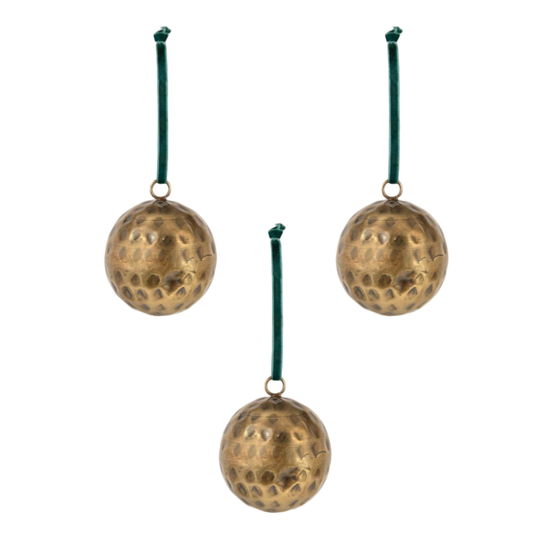 Antique Brass Baubles (Set of 3)