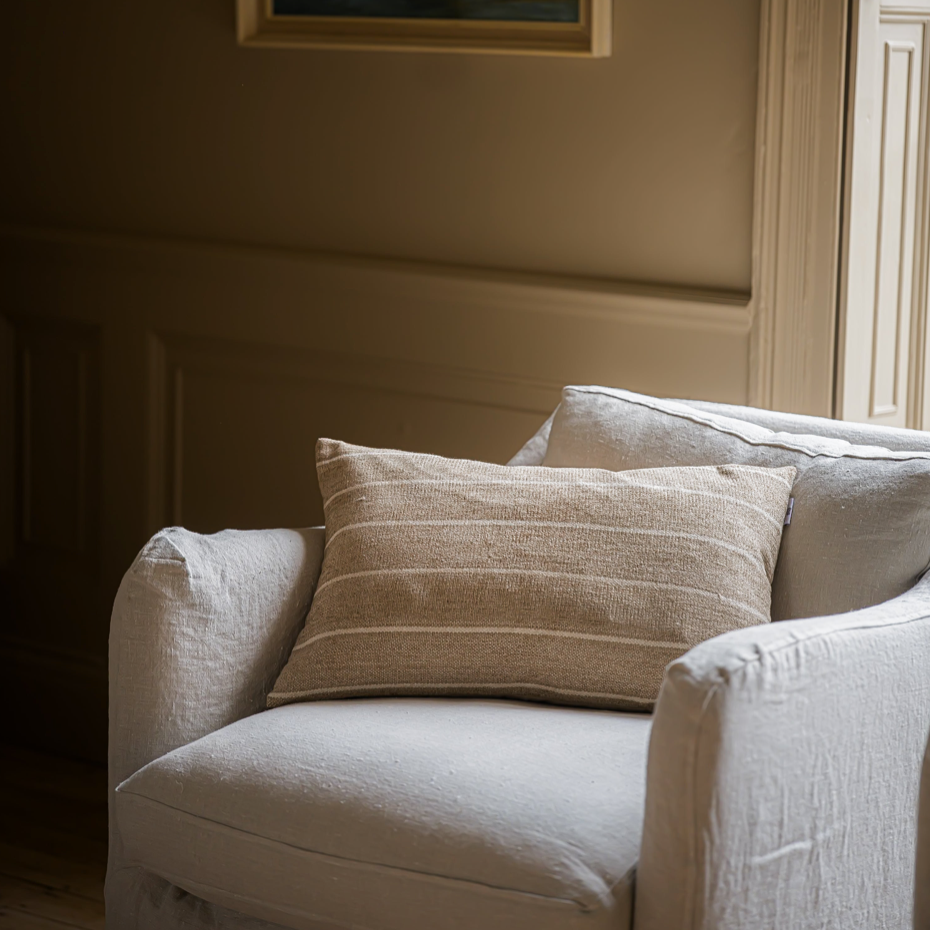 Aveline Beige Stripe Cushion