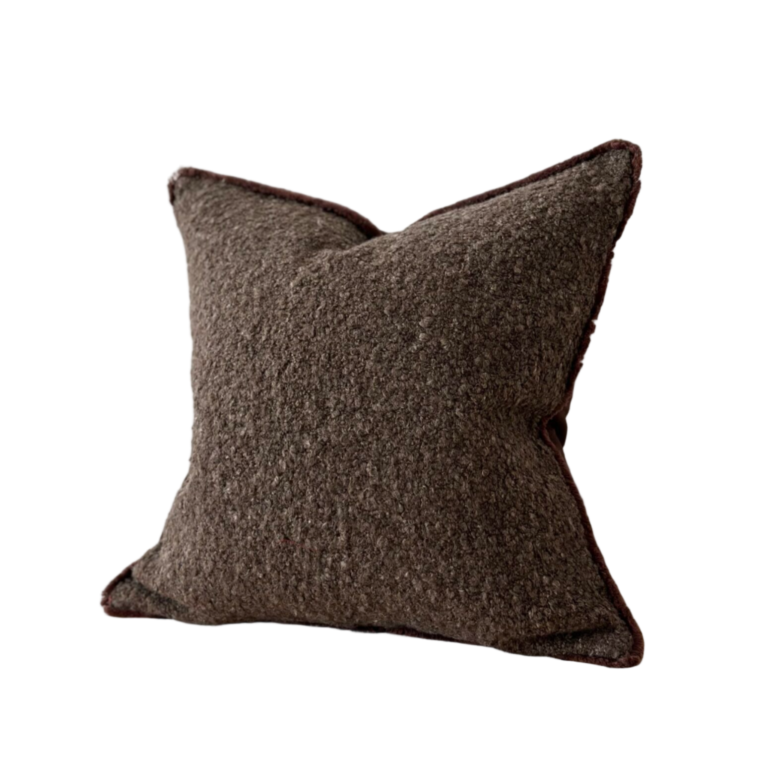 Brown Boucle Cushion 