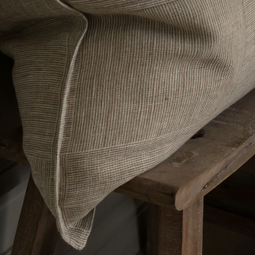 Freya Beige Linen Cushion