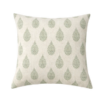 Bella Sage Block Print Cushion