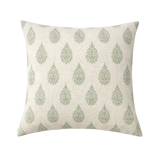 Bella Sage Block Print Cushion