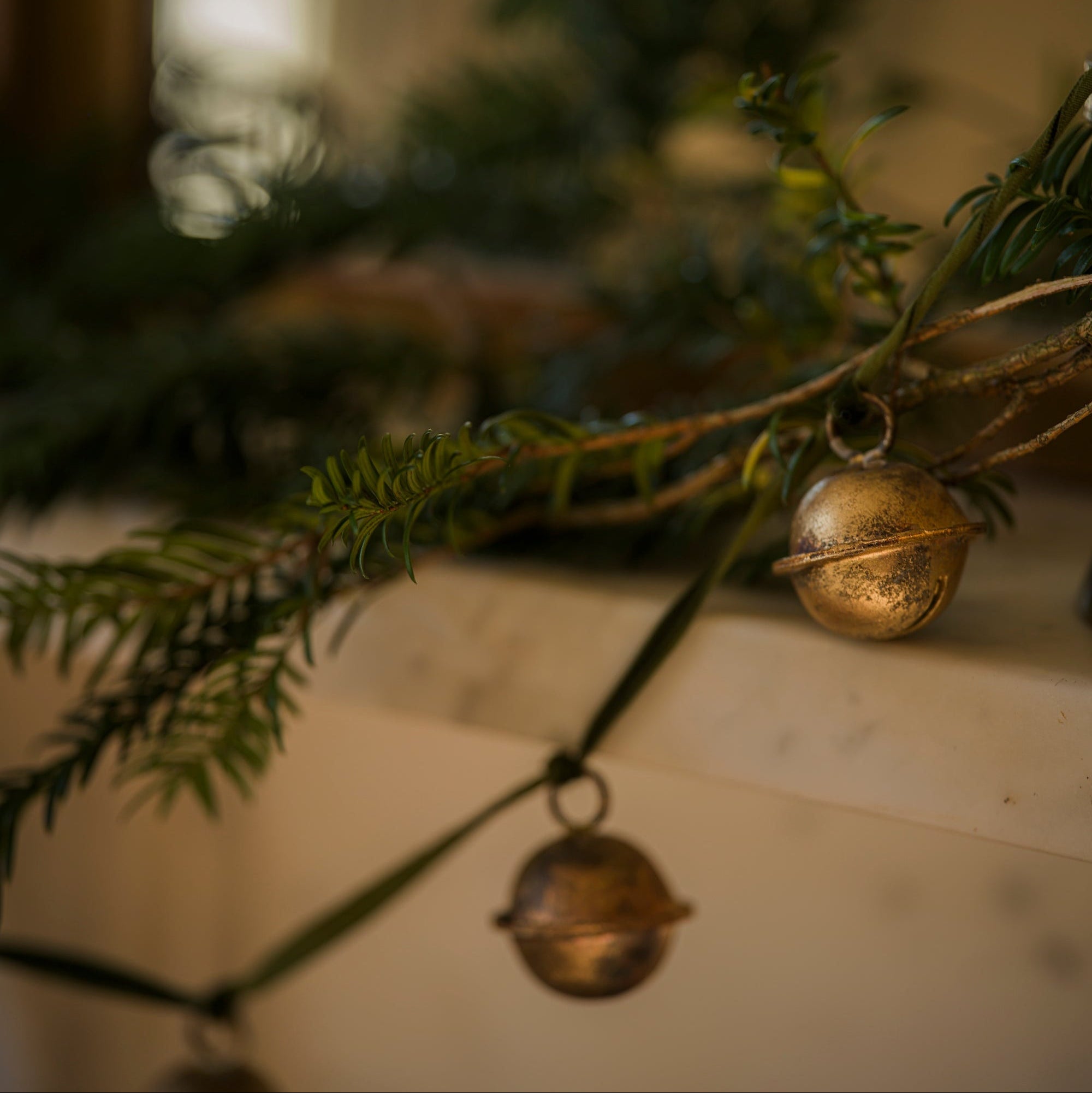 Bell Garland on Velvet Ribbon
