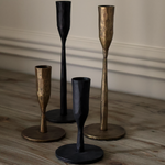 Isla Small Black Taper Candleholder