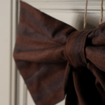 Brown Stripe Bow 