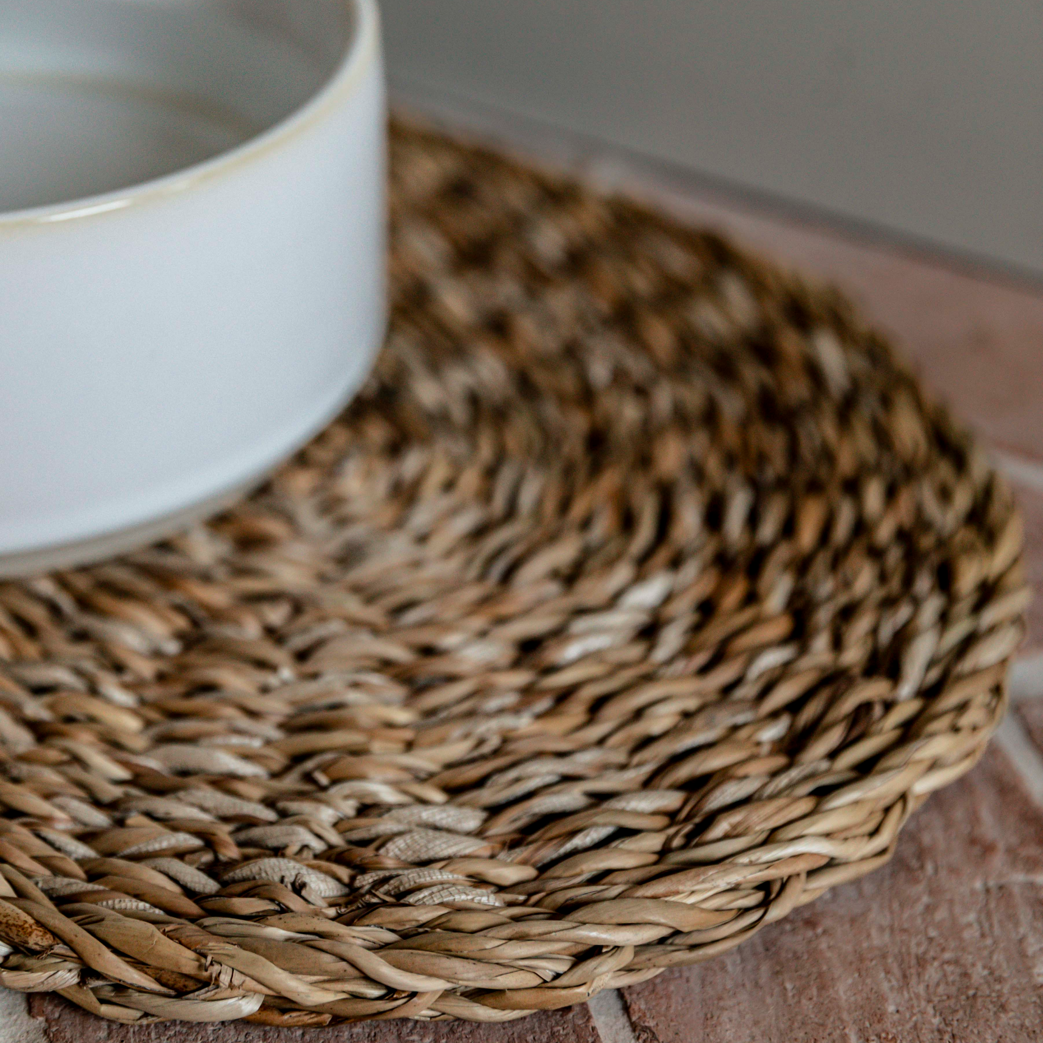 Natural Brading Pet Bowl Mat