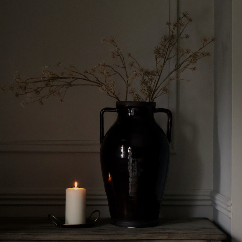 Bramley Large Brown Amphora Vase