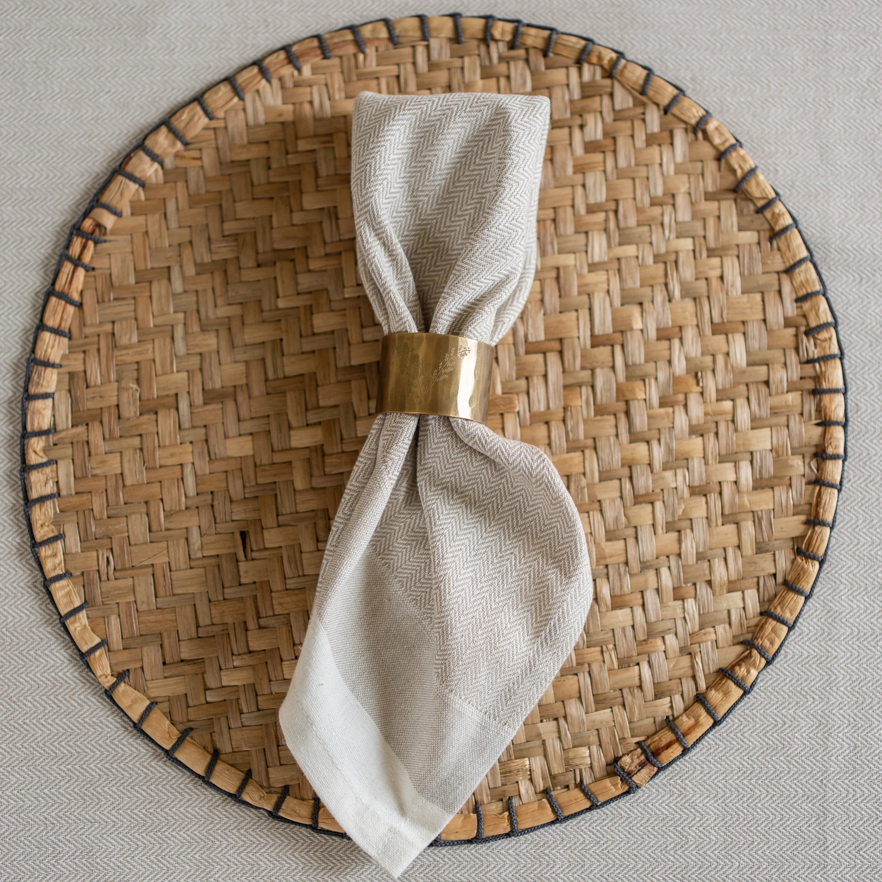 Brass Fern Napkin Holders (Set of 4)