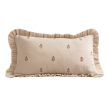 Marielle Brick Block Print Ruffle Cushion