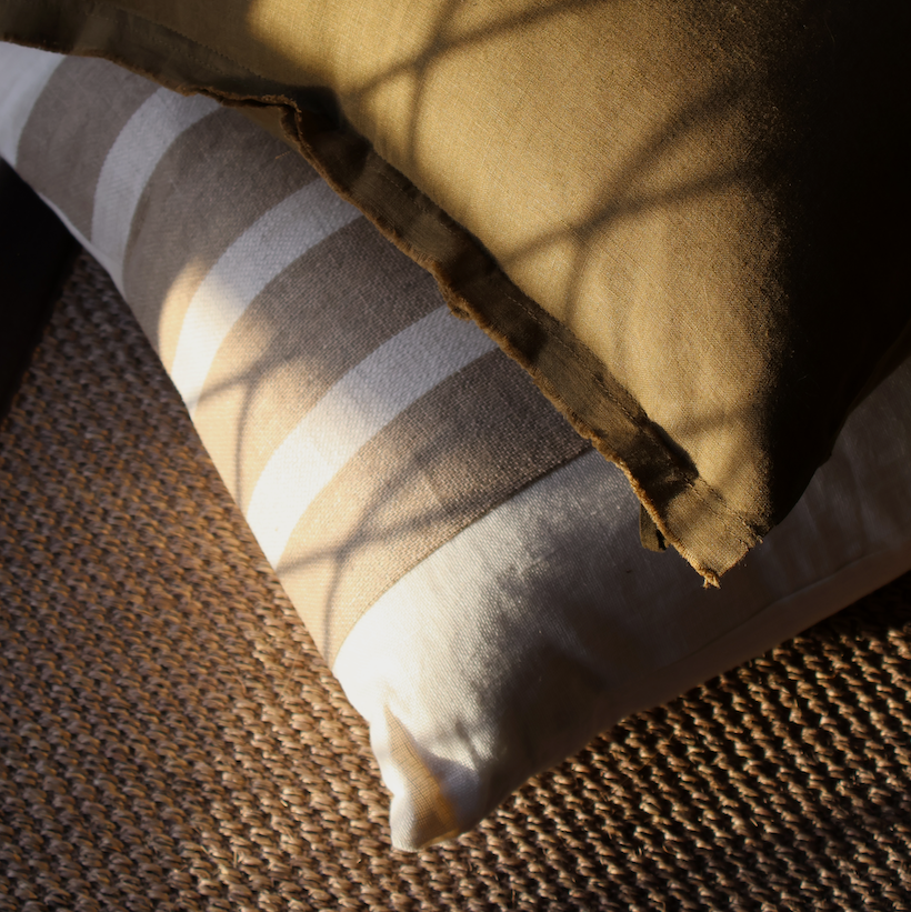 BrookeSandstoneStripe Cushion