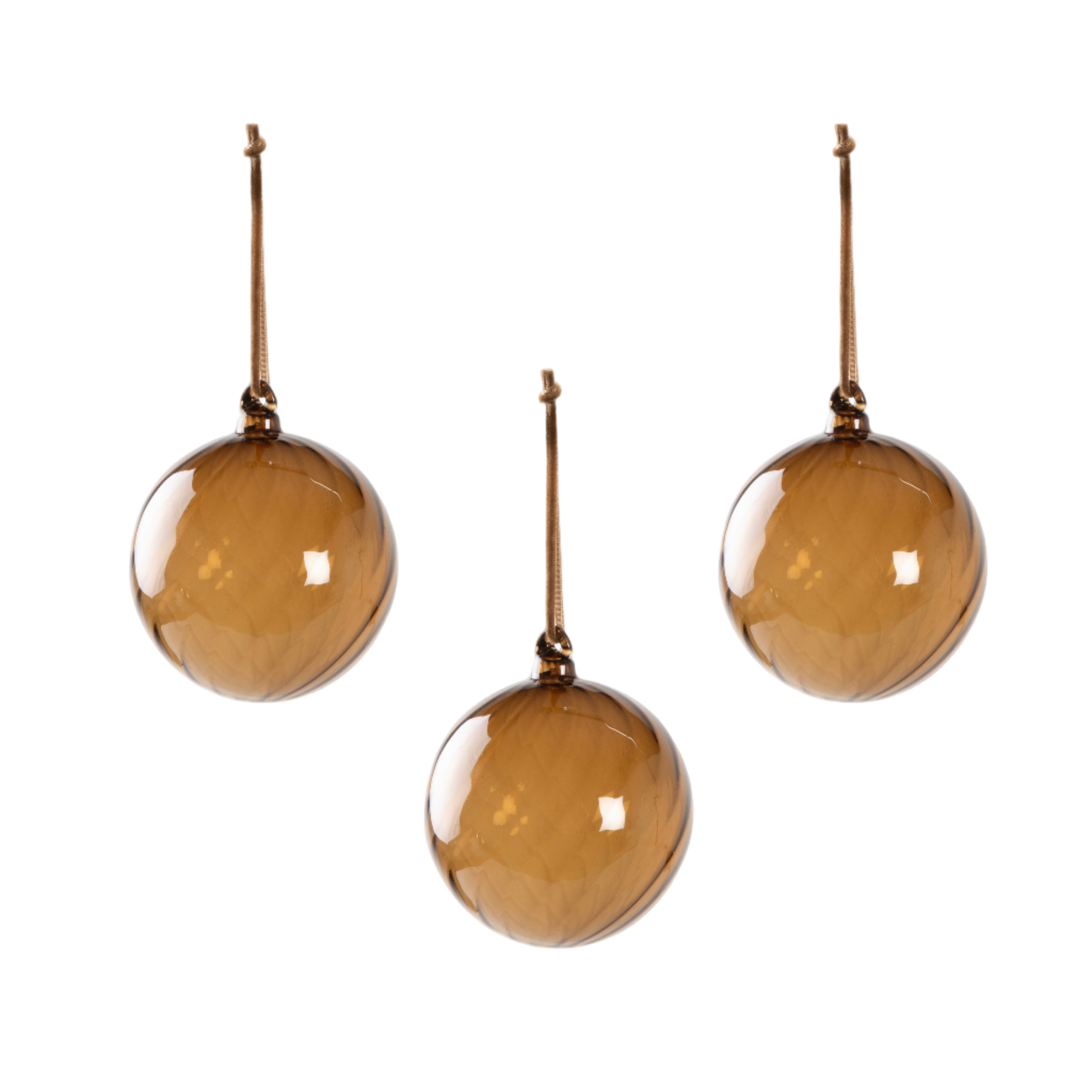 Brown Baubles (Set of 3)