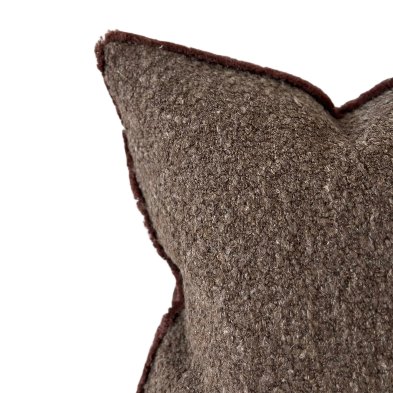 Brown Boucle Cushion 
