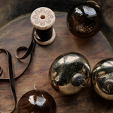 Brown Glass Baubles (Set of 3)