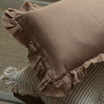 Brown Ruffle Cushion