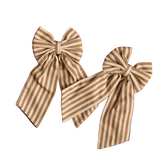 Brown Stripe Bow 