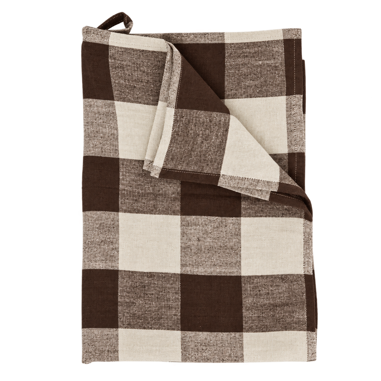 Brown Gingham Tea Towel