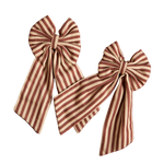 Burgundy Stripe Bow Small Set 2