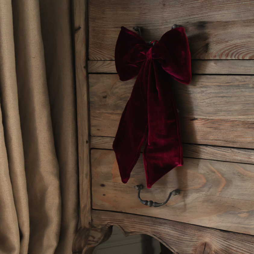 Burgundy Velvet Bow
